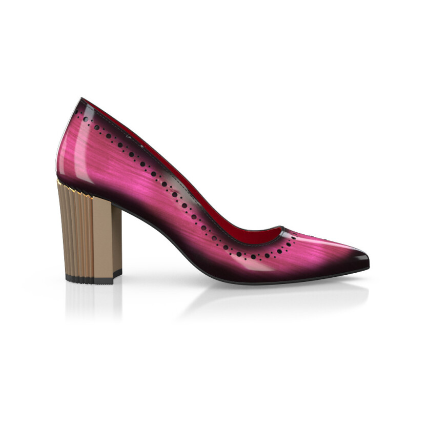 Chaussures à talon bloc de luxe pour femmes 36869