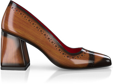 Chaussures à talon bloc de luxe pour femmes 36602